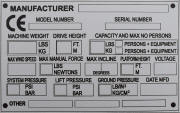 Replacement cherrypicker blank VIN chassis plate