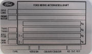 ford blank vin chassis plate german