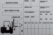 Fork lift replacement blank VIN chassis plate