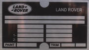 land rover vin plate lr2b