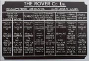 Land Rover lubrication plate
