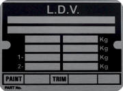 Leyland Daf Vehicles VIN plate